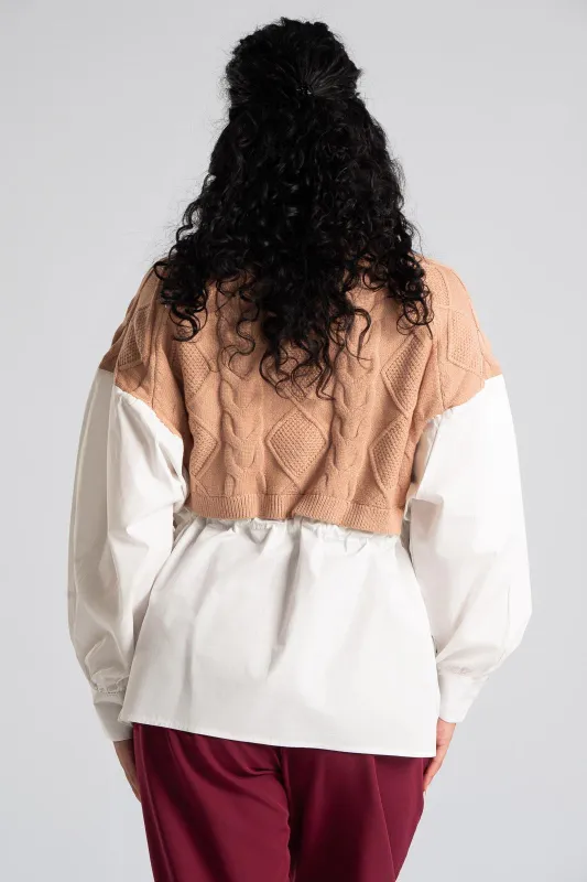 Blouse with Shirt Effect