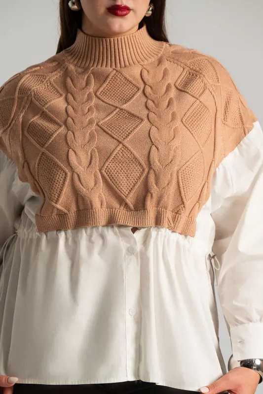 Blouse with Shirt Effect