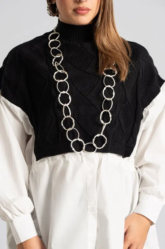 Blouse with Shirt Effect