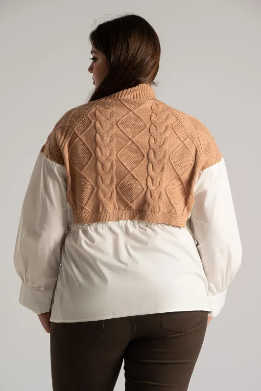 Blouse with Shirt Effect