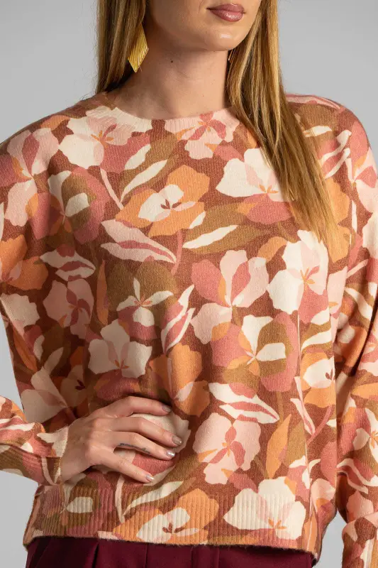 Μπλούζα Νημάτινη Εμπριμέ