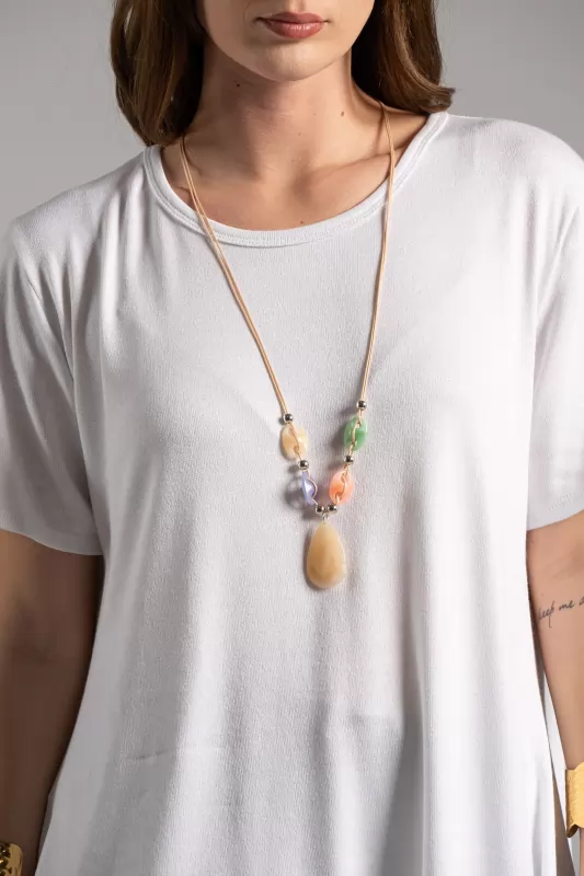Blouse Leather Necklace