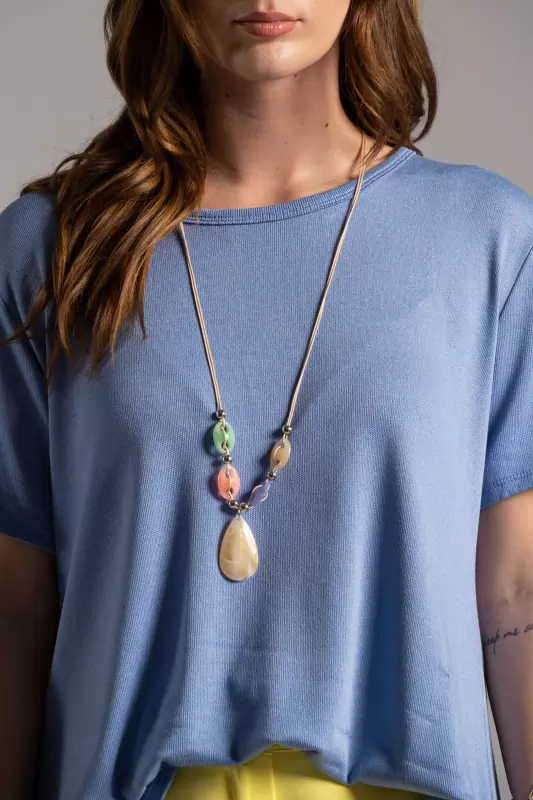 Blouse Leather Necklace