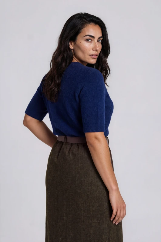 Blouse Knit Short-Sleeved