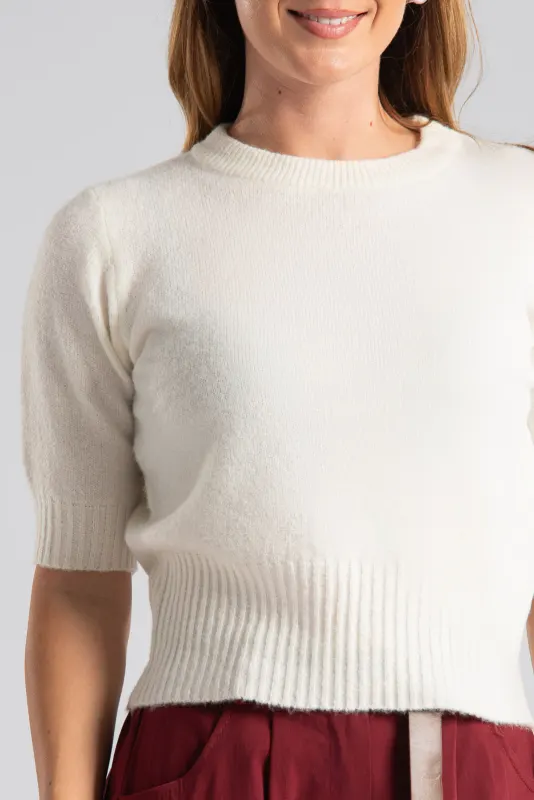 Μπλούζα Νημάτινη Κοντομάνικη Melange