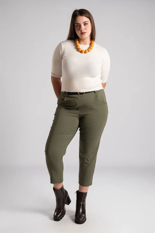 Short Sleeved Knitted Blouse Melange