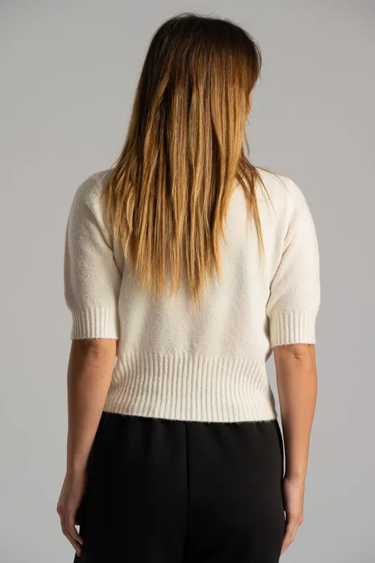 Μπλούζα Νημάτινη Κοντομάνικη Melange