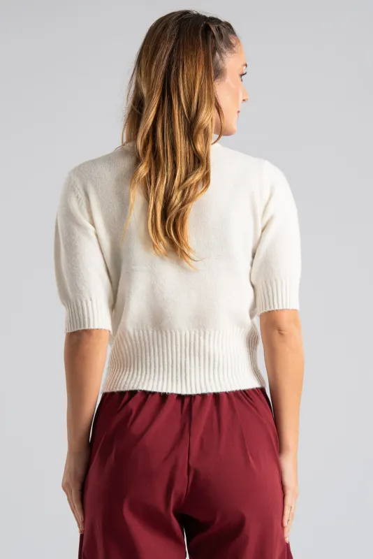 Μπλούζα Νημάτινη Κοντομάνικη Melange