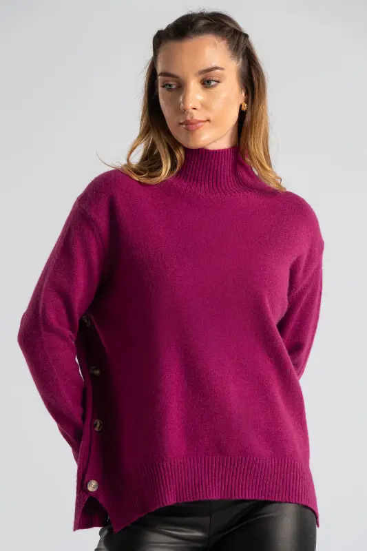 Μπλούζα Νημάτινη Κουμπιά Πλαινά