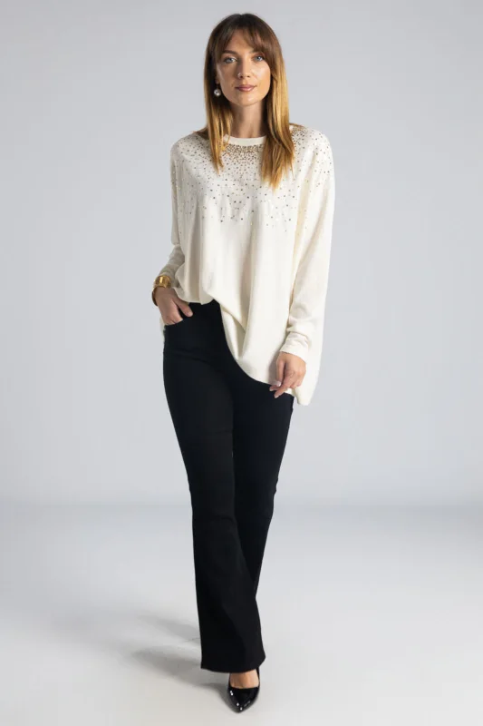 Blouse Knitted Sequin Detail