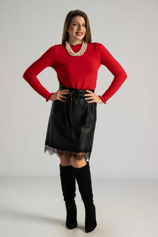 Blouse Thread Details Ruffles