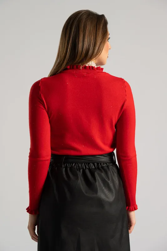 Blouse Thread Details Ruffles