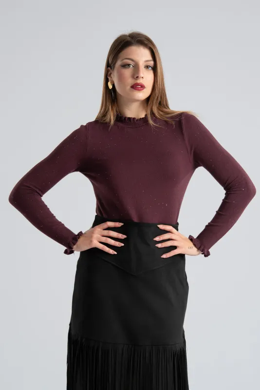 Blouse Thread Details Ruffles