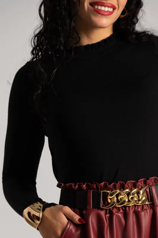 Blouse Thread Details Ruffles