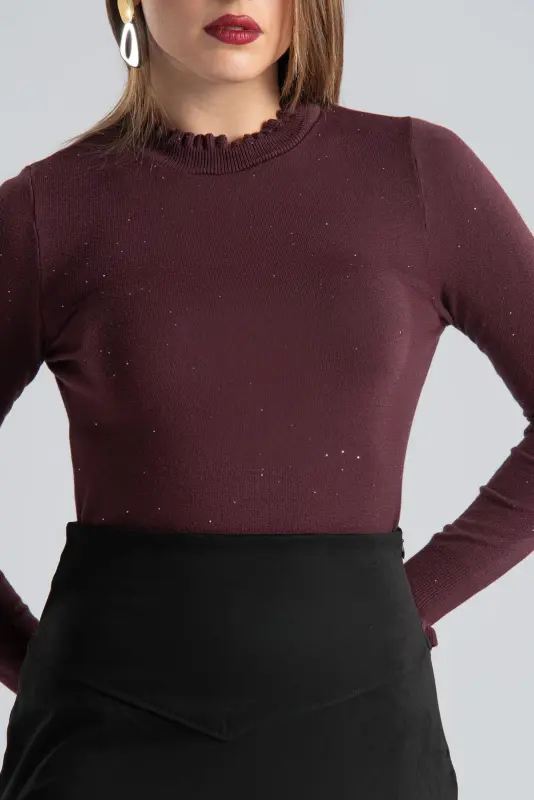 Blouse Thread Details Ruffles