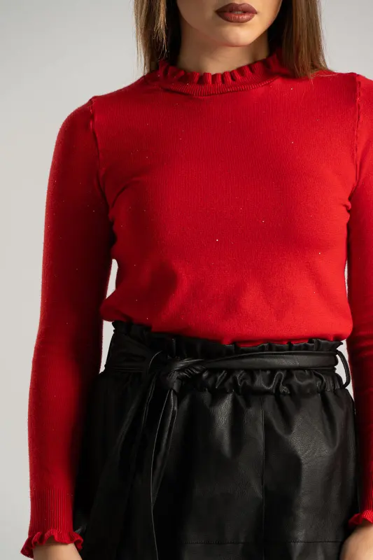 Blouse Thread Details Ruffles