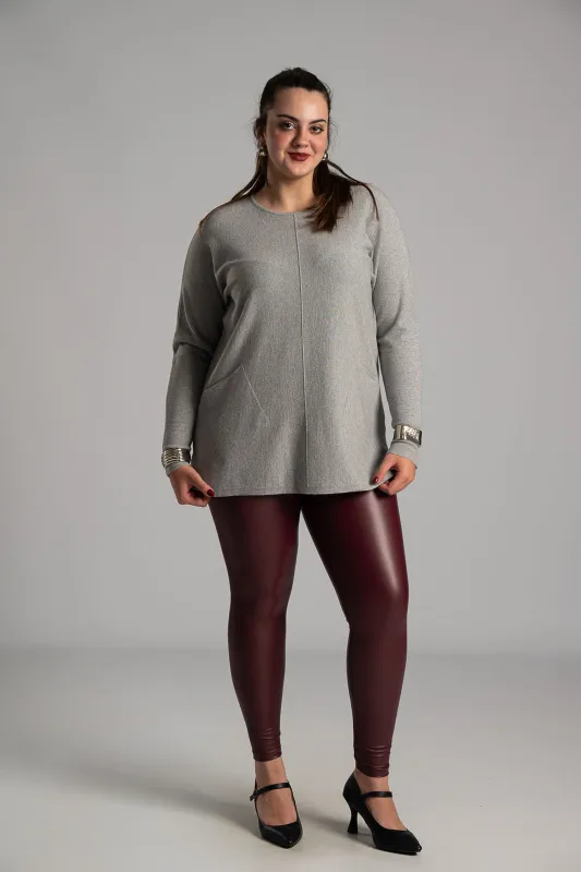 Blouse Knitting Front Pockets