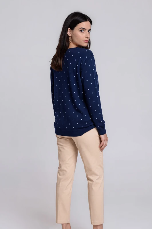 Μπλούζα Νημάτινη Oversized Πουά