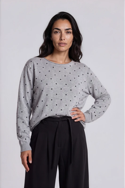 Μπλούζα Νημάτινη Oversized Πουά