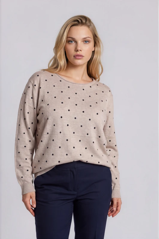 Μπλούζα Νημάτινη Oversized Πουά