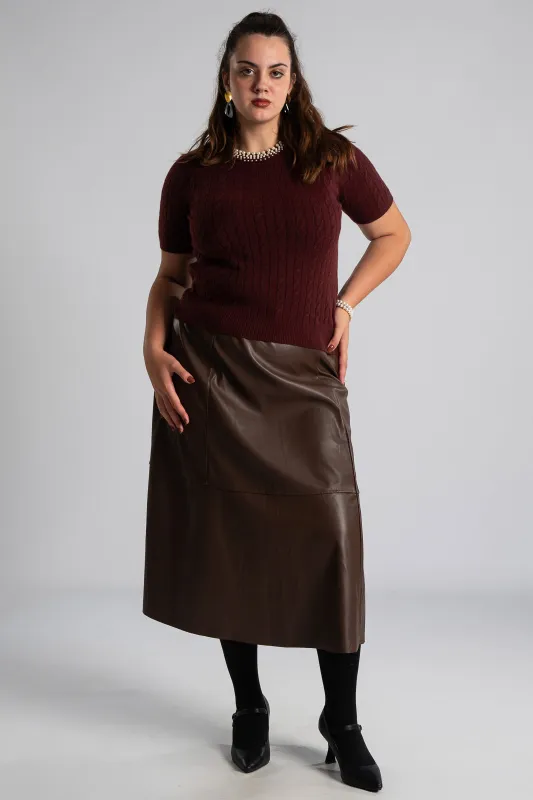 Blouse Knitted Pearl Neckline