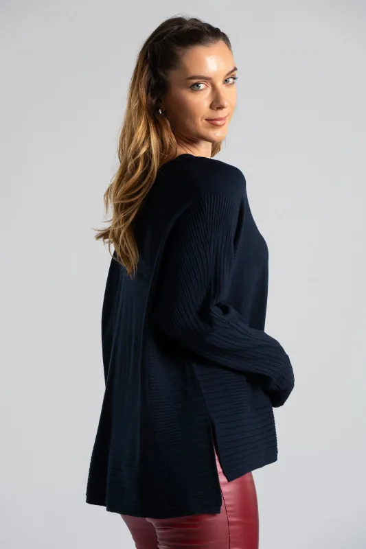 Blouse Knitted Rib Details