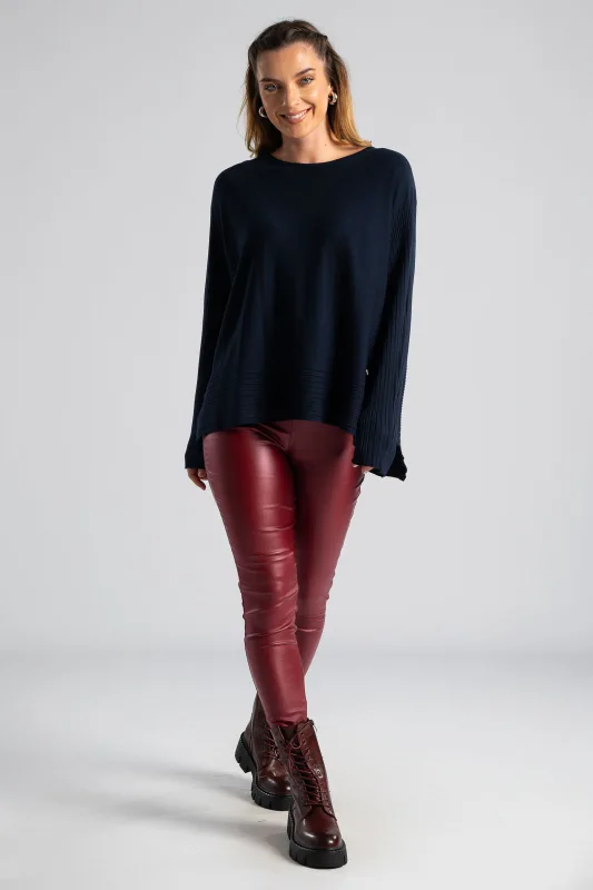 Blouse Knitted Rib Details