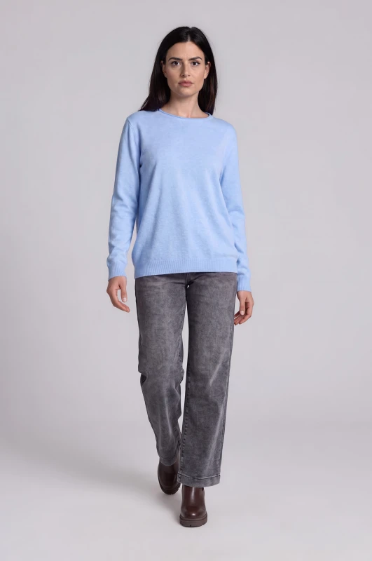 Blouse Knitted Rib Hem 