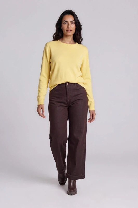 Blouse Knitted Rib Hem 