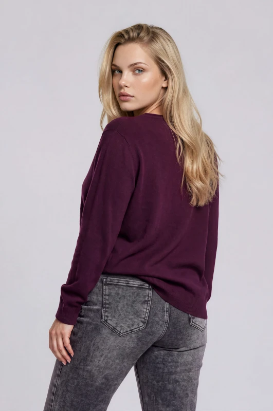 Blouse Knitted Rib Hem 