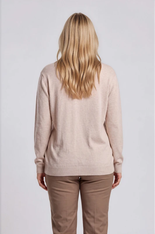 Blouse Knitted Rib Hem 