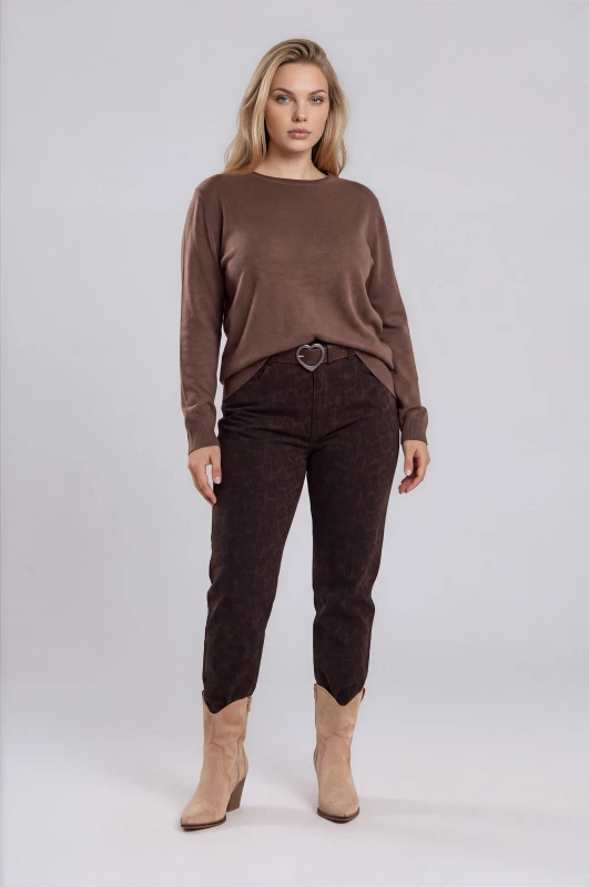 Blouse Knitted Rib Hem 