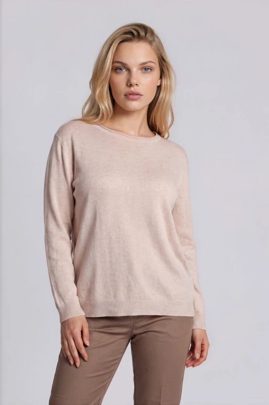 Blouse Knitted Rib Hem 