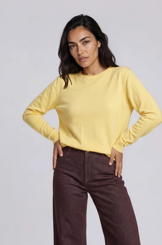 Blouse Knitted Rib Hem 