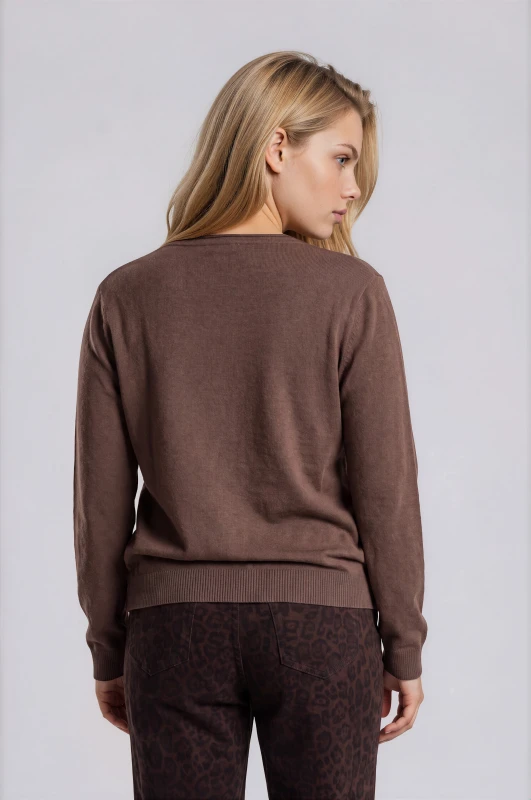 Blouse Knitted Rib Hem 