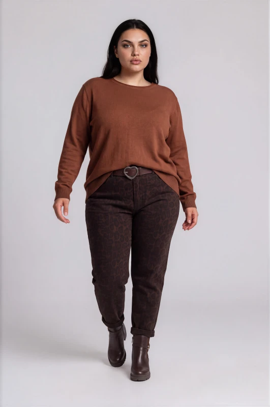 Blouse Knitted Rib Hem 
