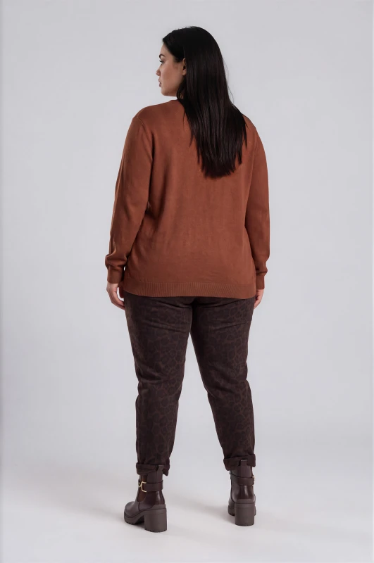 Blouse Knitted Rib Hem 
