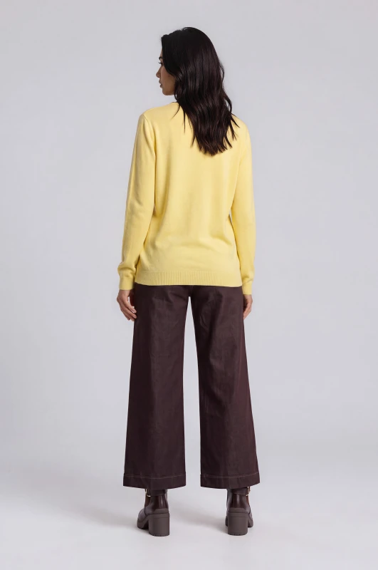 Blouse Knitted Rib Hem 