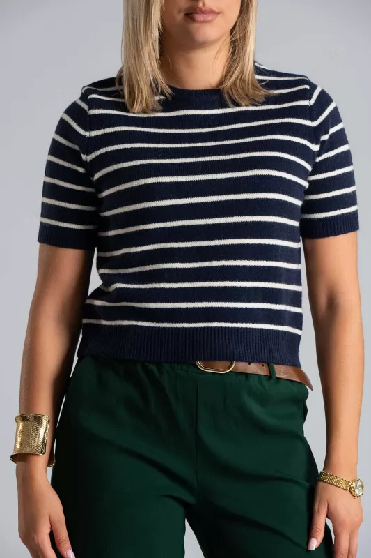 Stripped Knitted Blouse