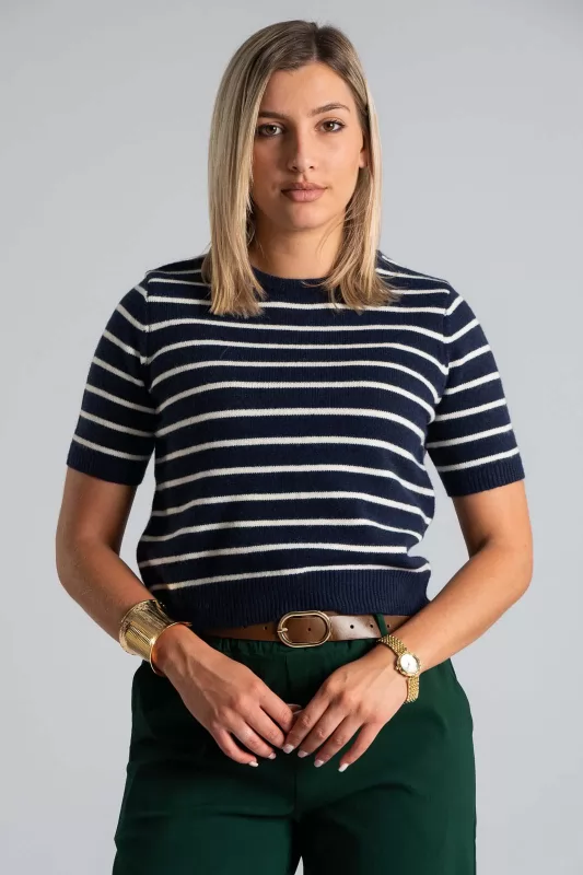 Stripped Knitted Blouse