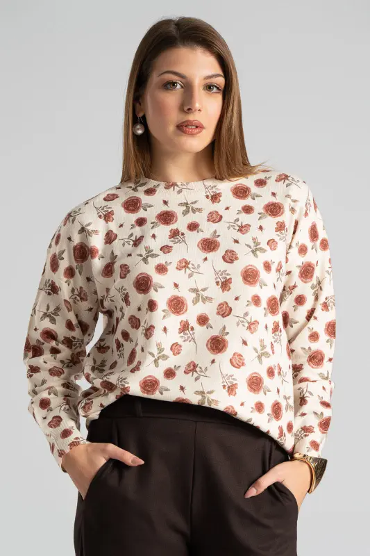 Blouse Knitted Roses