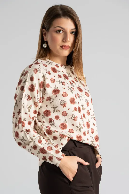 Blouse Knitted Roses