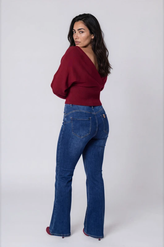 Blouse Knit V-Neck