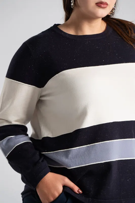 Μπλούζα Νημάτινη Χρυσοκλωστή Ρίγες