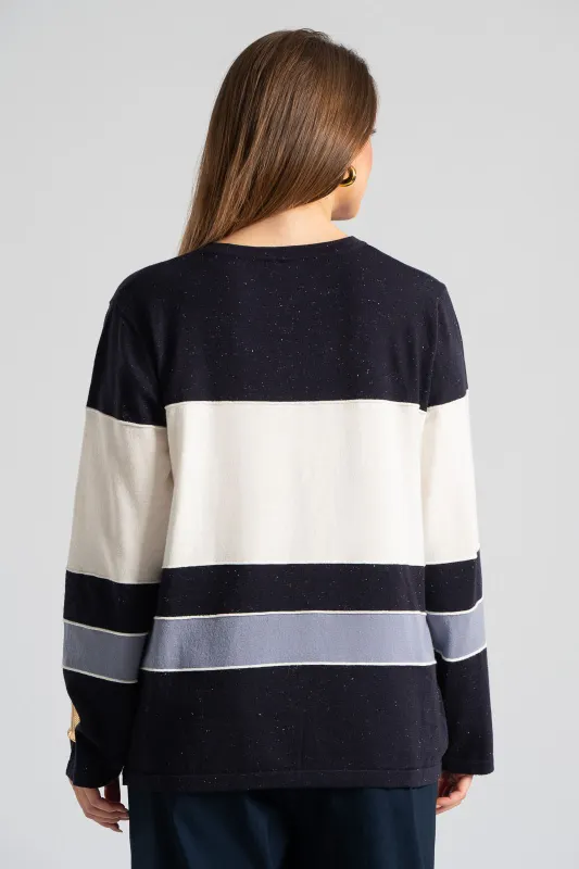 Μπλούζα Νημάτινη Χρυσοκλωστή Ρίγες