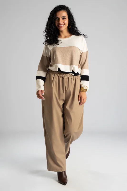 Blouse Leather Gold Thread Stripes