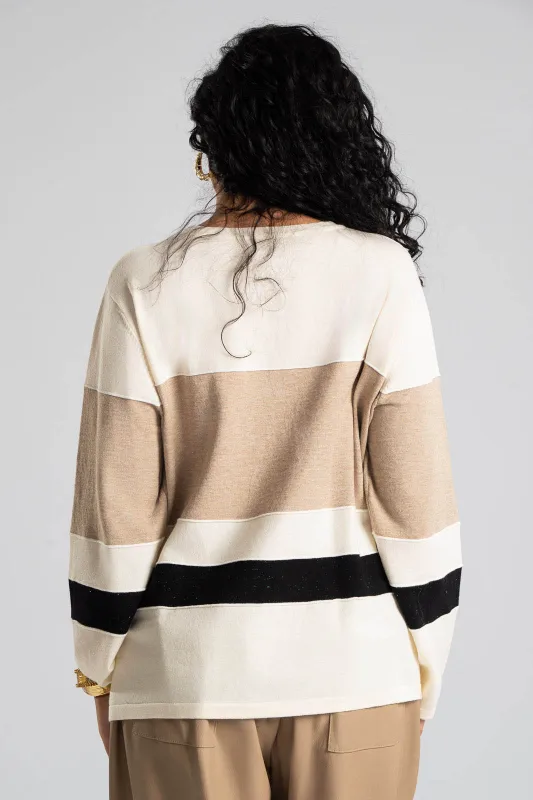 Blouse Leather Gold Thread Stripes