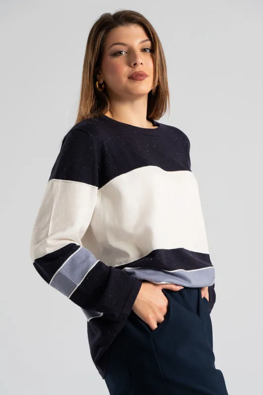 Μπλούζα Νημάτινη Χρυσοκλωστή Ρίγες