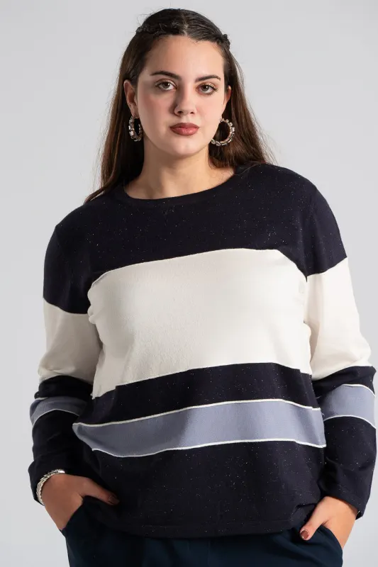 Μπλούζα Νημάτινη Χρυσοκλωστή Ρίγες