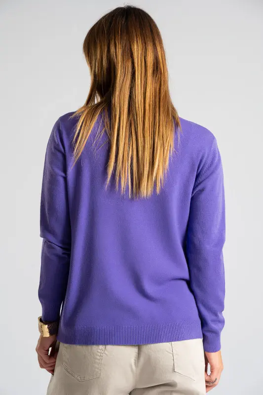Blouse Basic Knitted Turtleneck 
